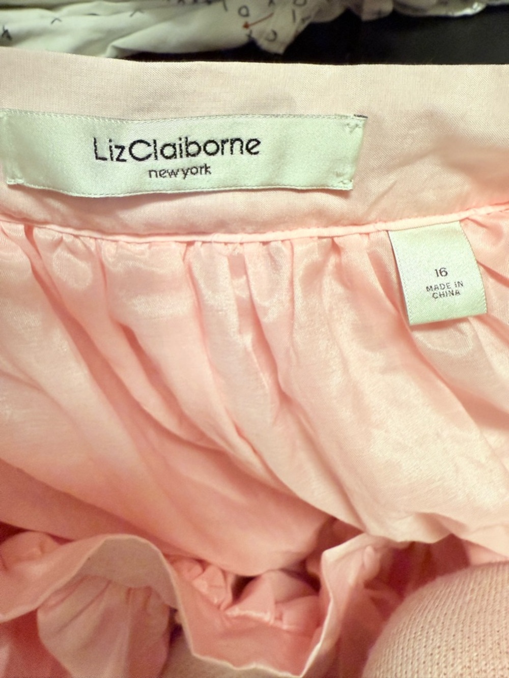 Liz Claiborne Pink A-Line Skirt with Tulle Layer Size 16 EUC - Picture 4 of 8